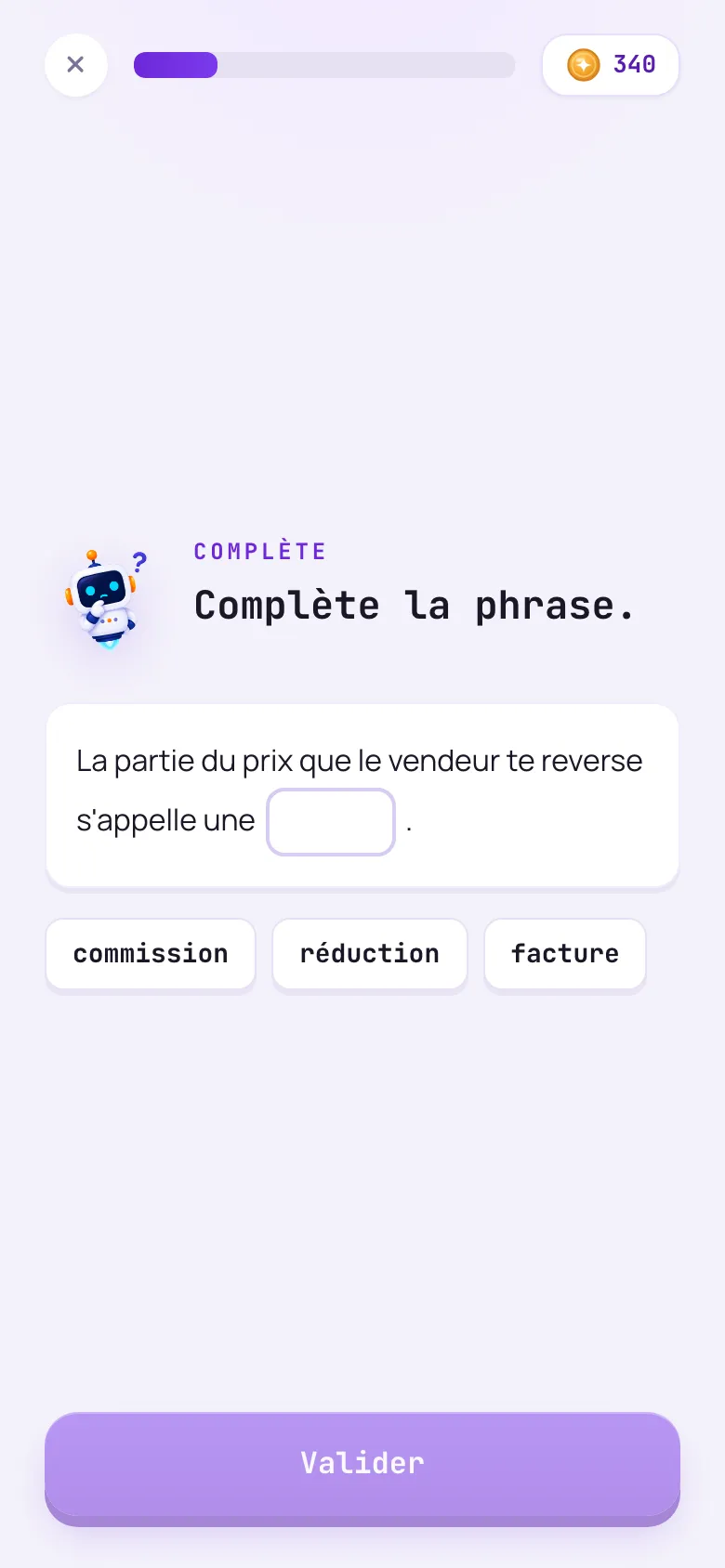 Une question du parcours Gagner avec l'affiliation